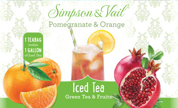 Pomegranate & Orange Iced Teabags Label