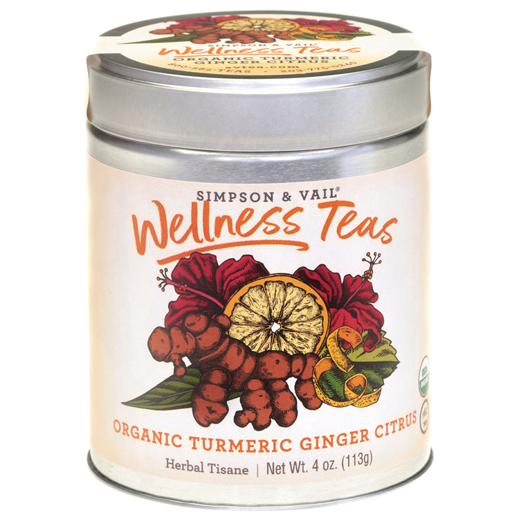 Turmeric Ginger Citrus Wellness Tea Tin